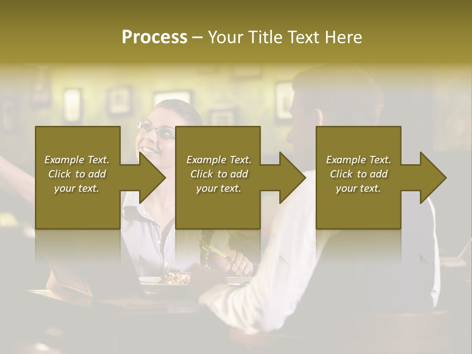 Waiter People Girl PowerPoint Template