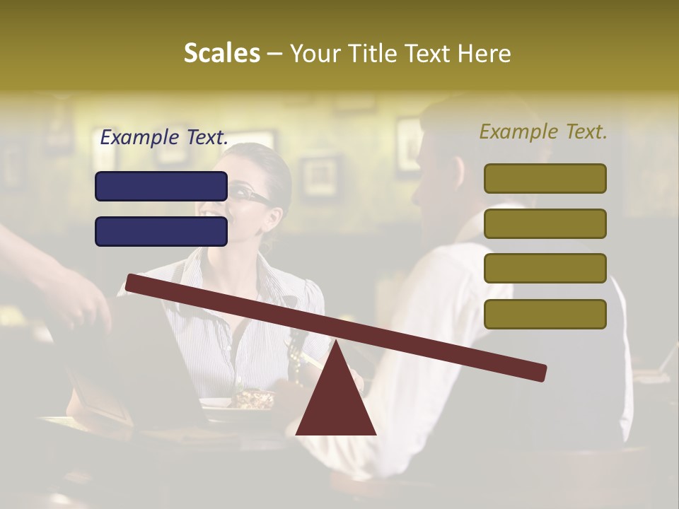 Waiter People Girl PowerPoint Template