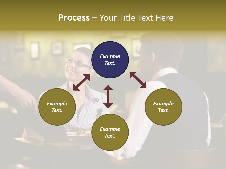 Waiter People Girl PowerPoint Template