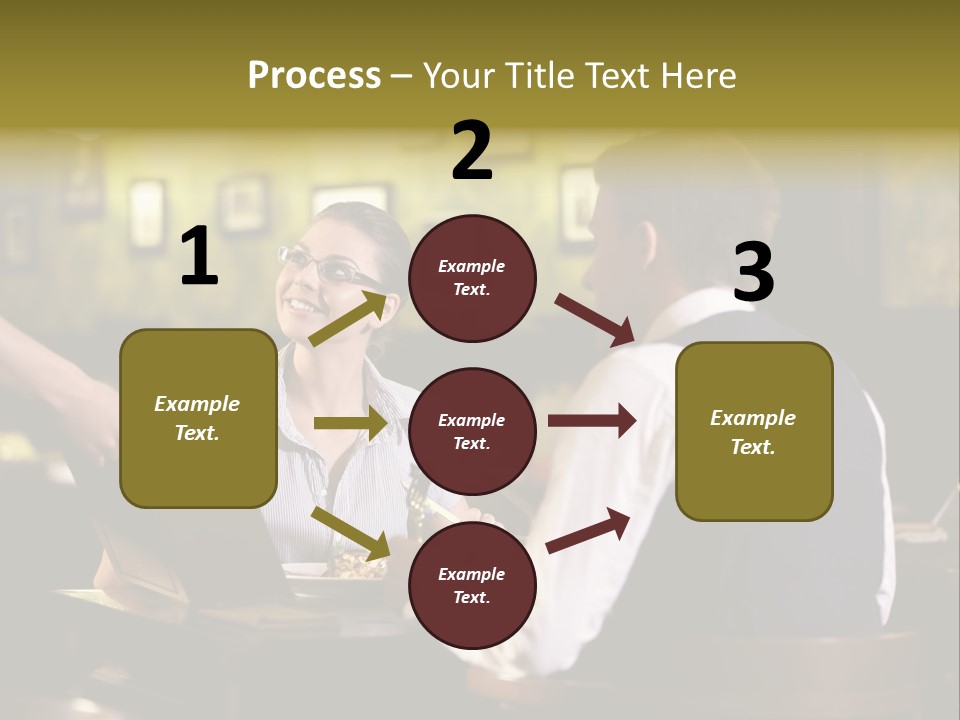 Waiter People Girl PowerPoint Template