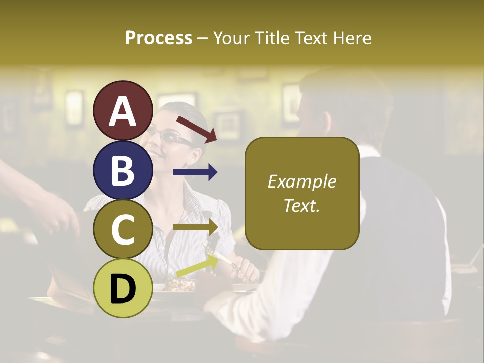 Waiter People Girl PowerPoint Template