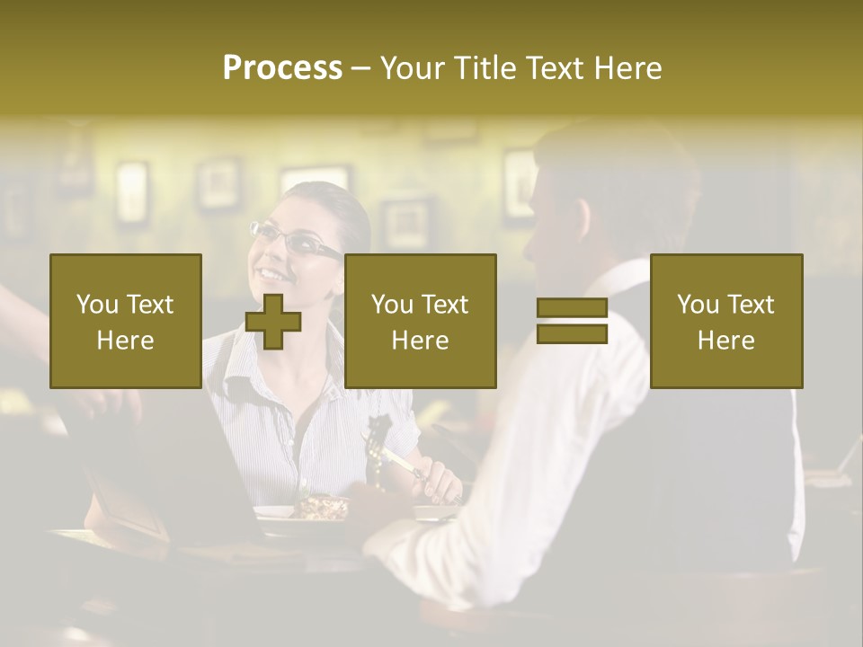 Waiter People Girl PowerPoint Template