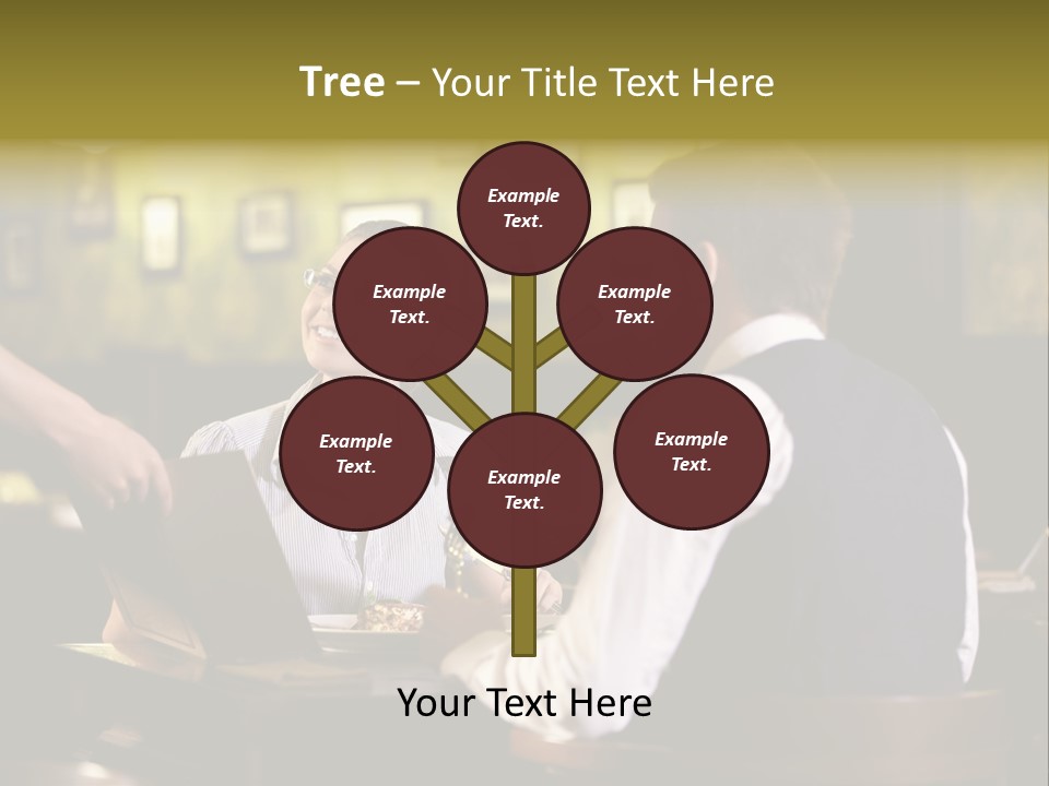 Waiter People Girl PowerPoint Template