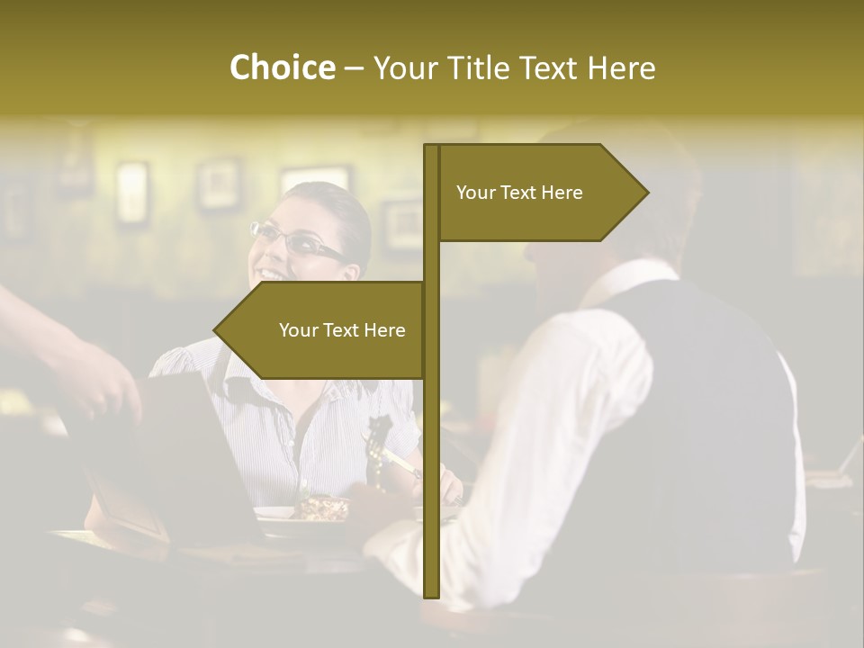 Waiter People Girl PowerPoint Template