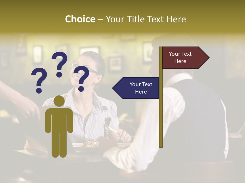 Waiter People Girl PowerPoint Template