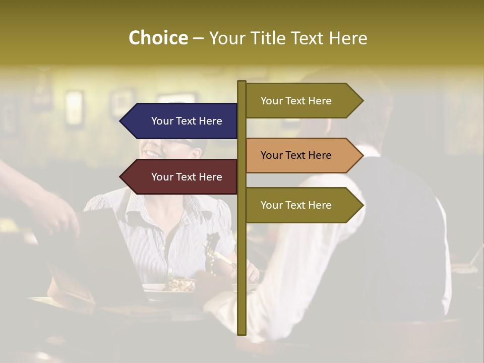 Waiter People Girl PowerPoint Template