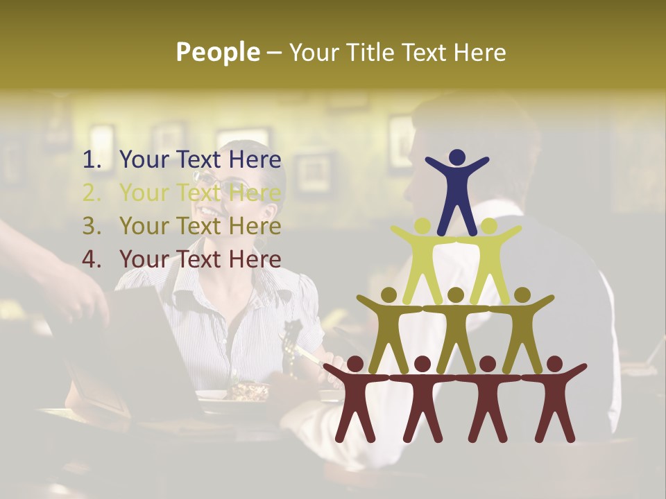 Waiter People Girl PowerPoint Template