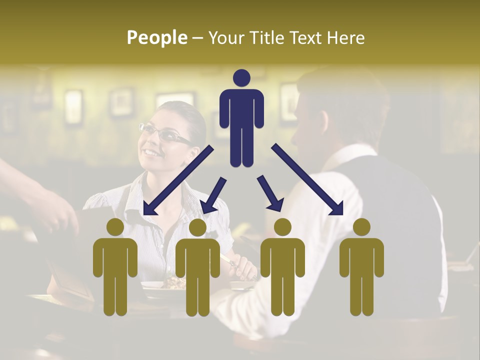 Waiter People Girl PowerPoint Template