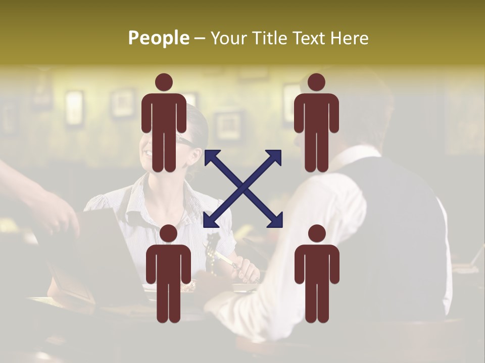 Waiter People Girl PowerPoint Template
