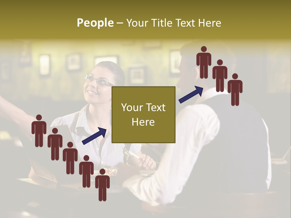 Waiter People Girl PowerPoint Template