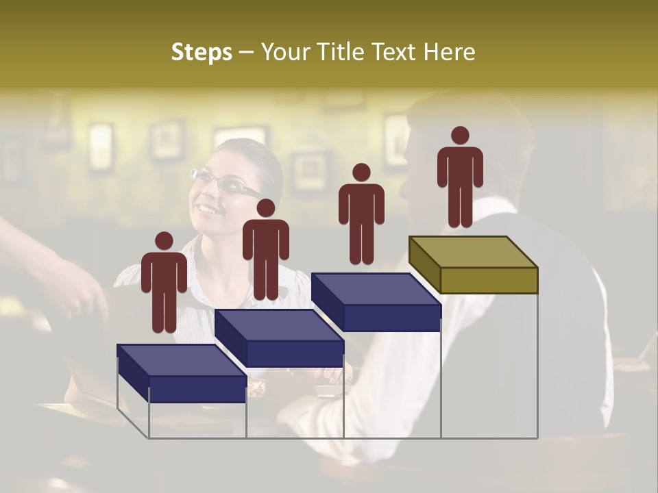 Waiter People Girl PowerPoint Template