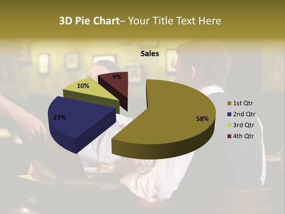 Waiter People Girl PowerPoint Template