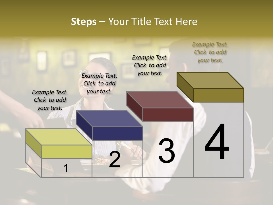 Waiter People Girl PowerPoint Template