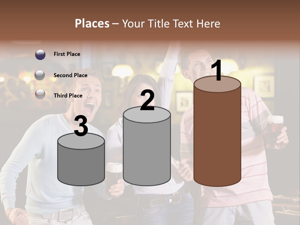 Group Restaurant Woman PowerPoint Template