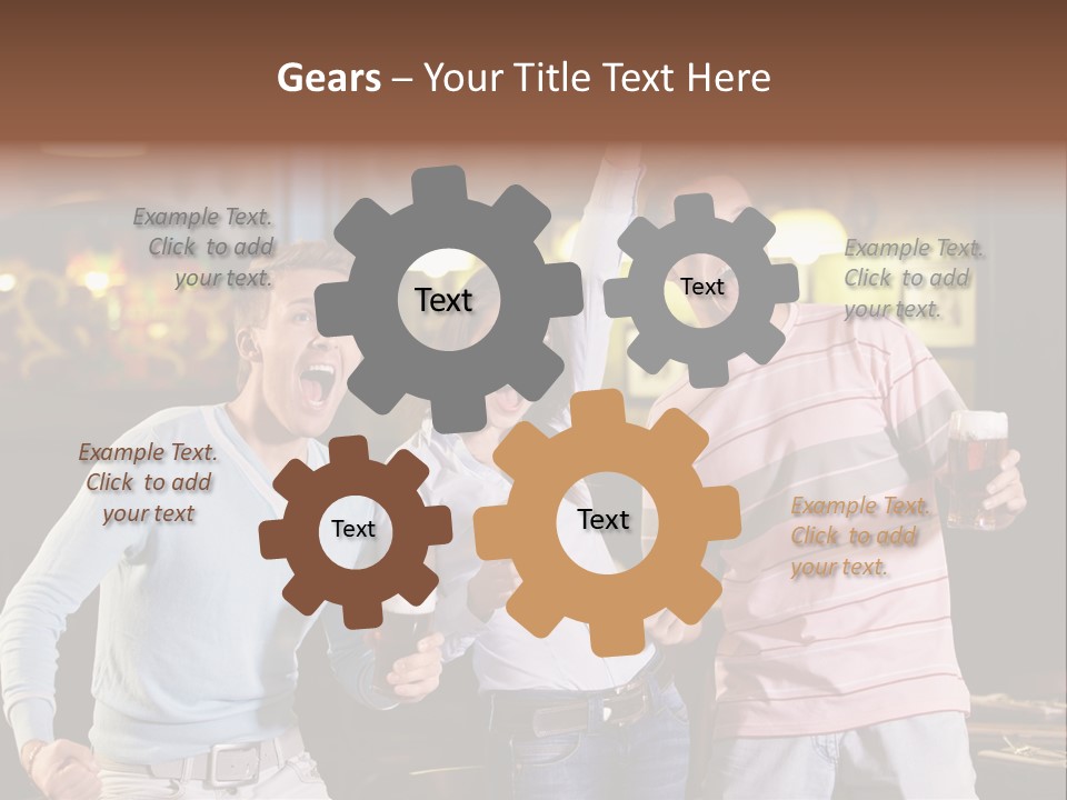 Group Restaurant Woman PowerPoint Template