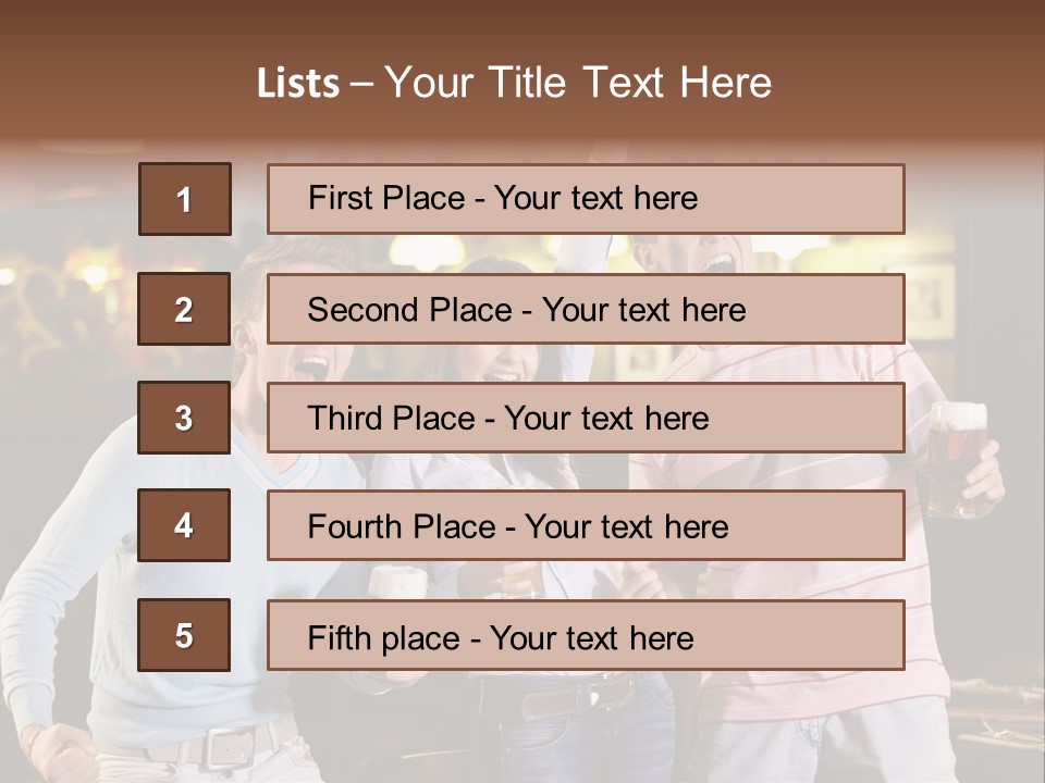 Group Restaurant Woman PowerPoint Template