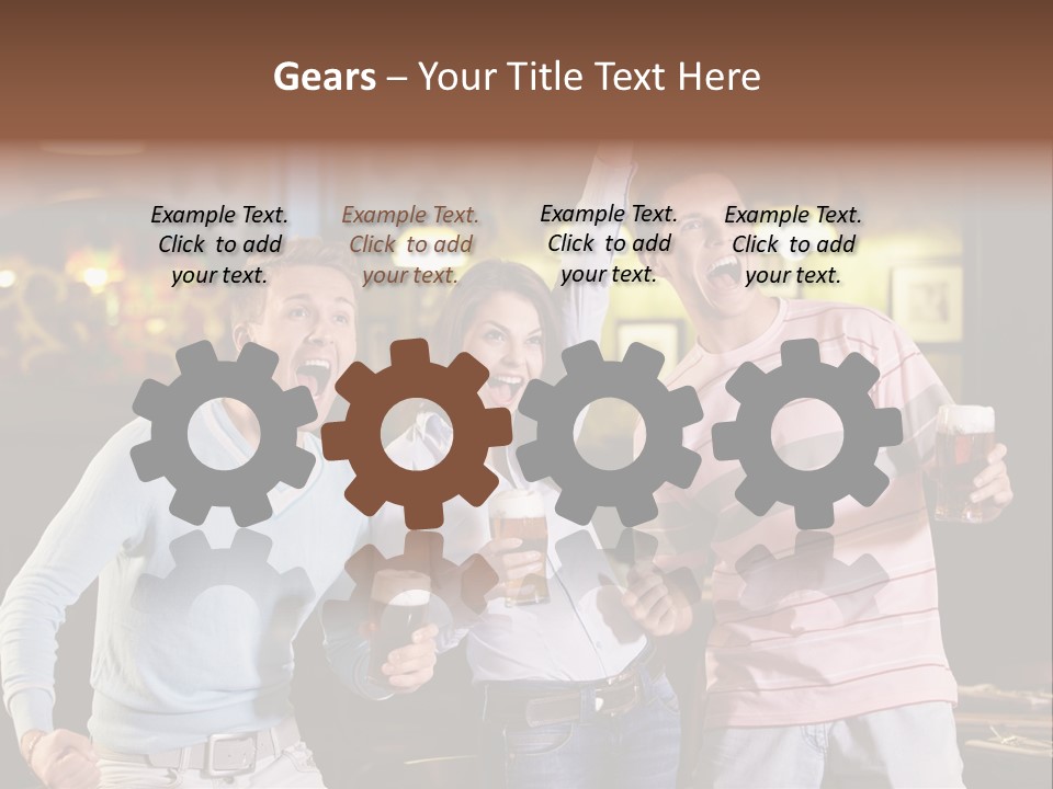 Group Restaurant Woman PowerPoint Template