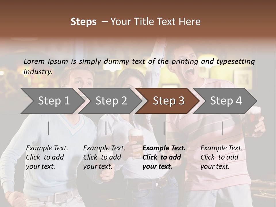 Group Restaurant Woman PowerPoint Template