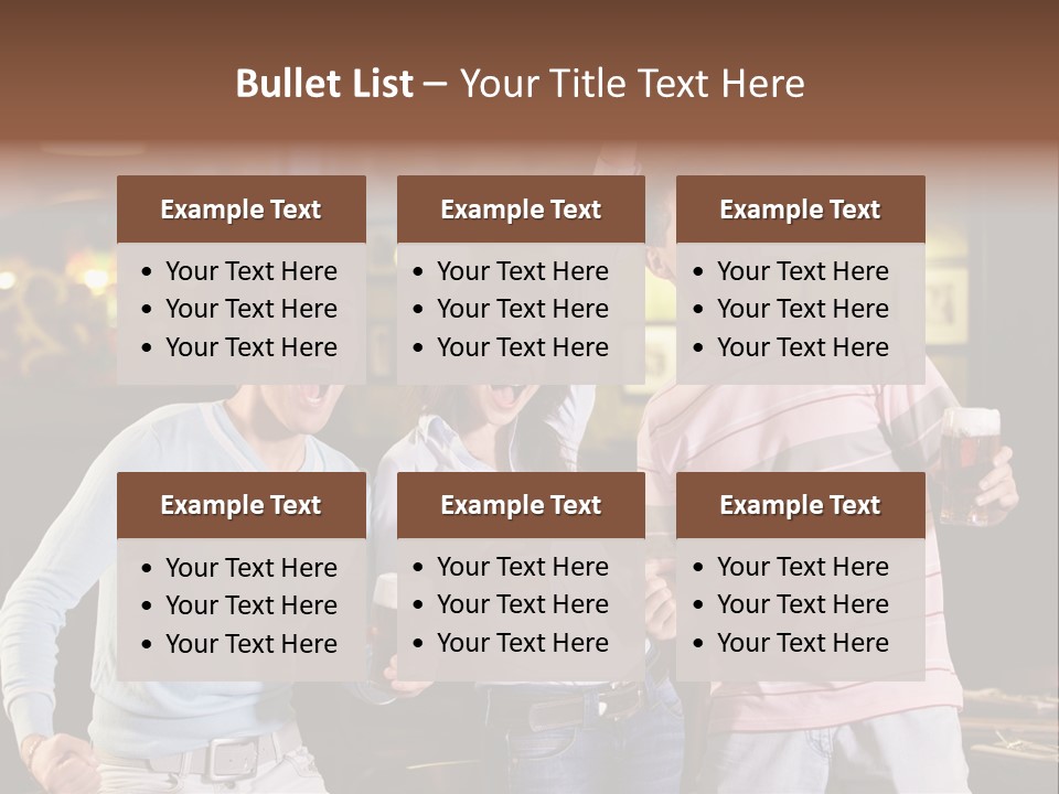 Group Restaurant Woman PowerPoint Template