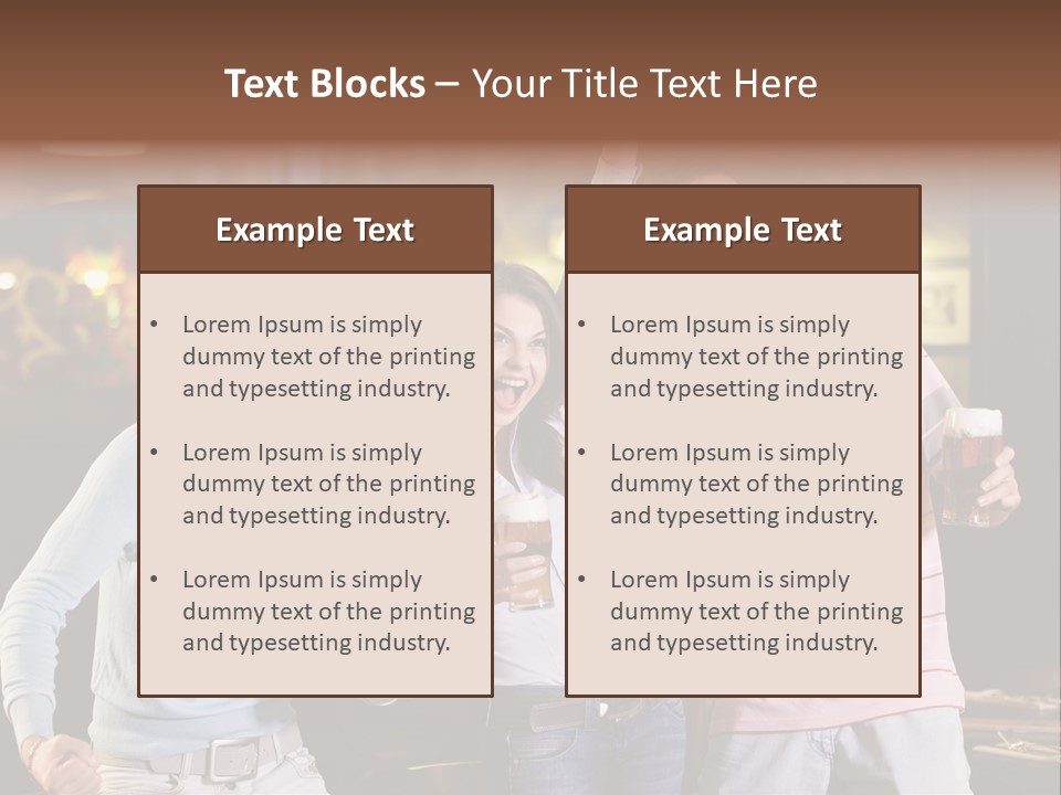 Group Restaurant Woman PowerPoint Template