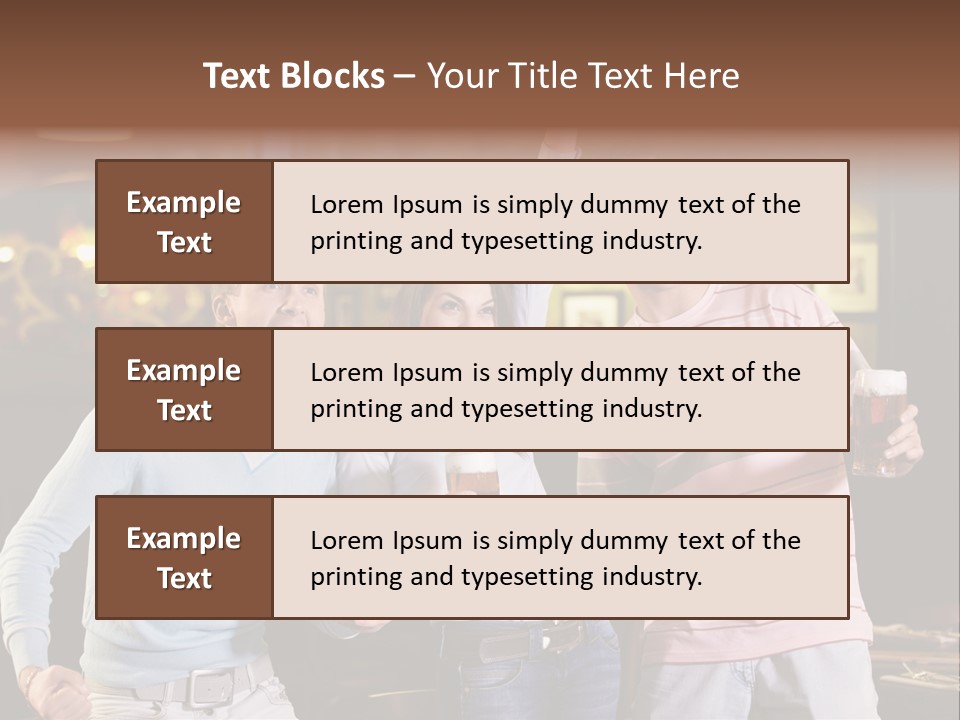 Group Restaurant Woman PowerPoint Template