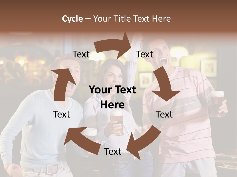 Group Restaurant Woman PowerPoint Template