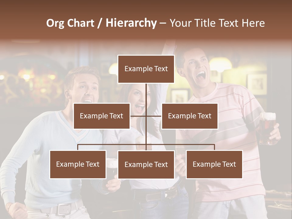 Group Restaurant Woman PowerPoint Template