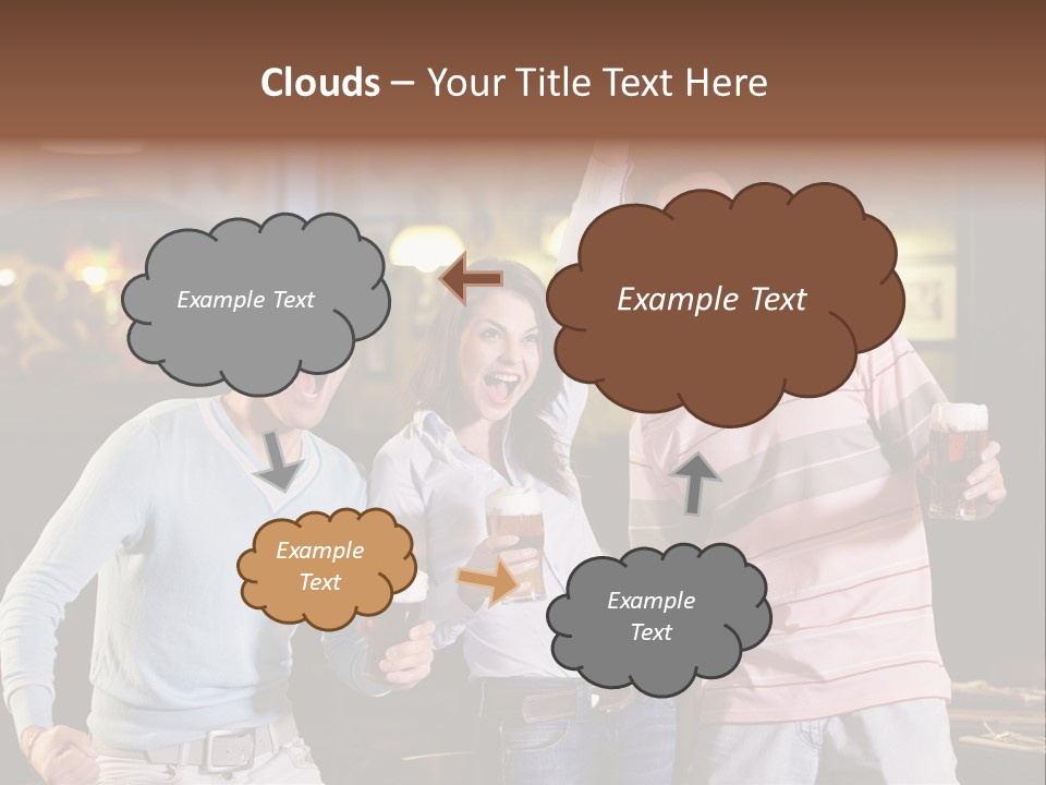 Group Restaurant Woman PowerPoint Template