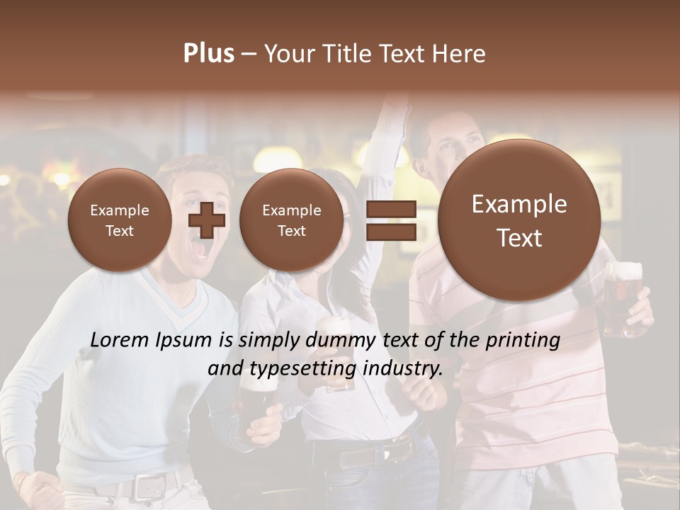 Group Restaurant Woman PowerPoint Template