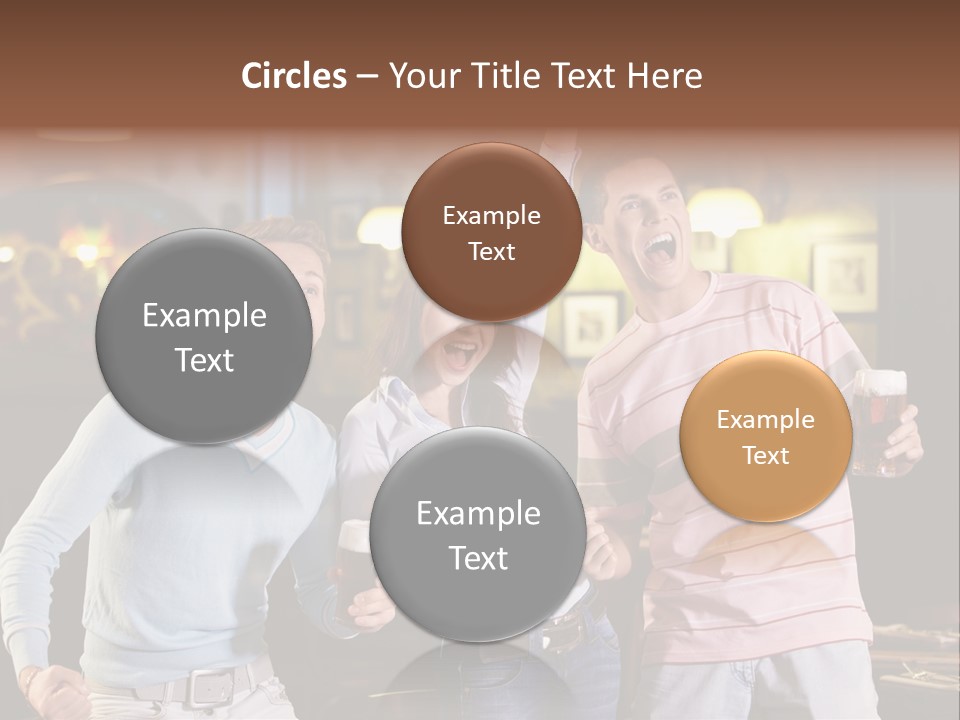 Group Restaurant Woman PowerPoint Template