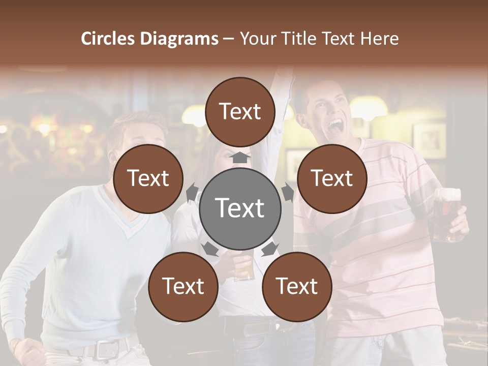 Group Restaurant Woman PowerPoint Template