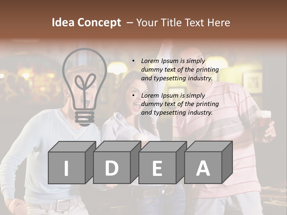 Group Restaurant Woman PowerPoint Template