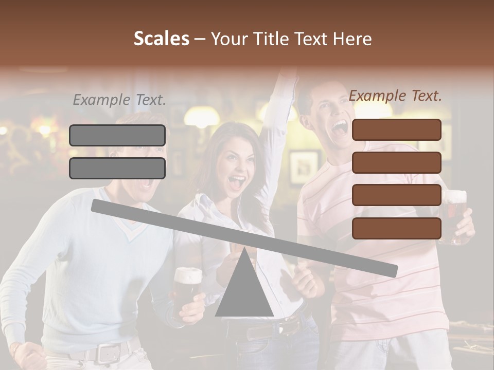 Group Restaurant Woman PowerPoint Template