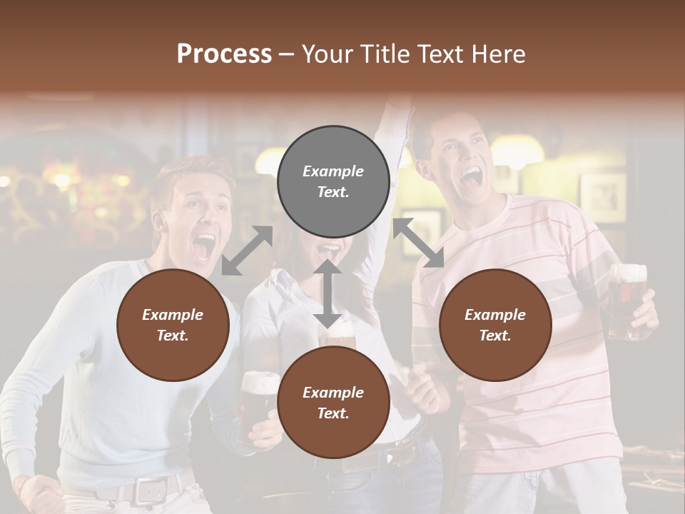 Group Restaurant Woman PowerPoint Template