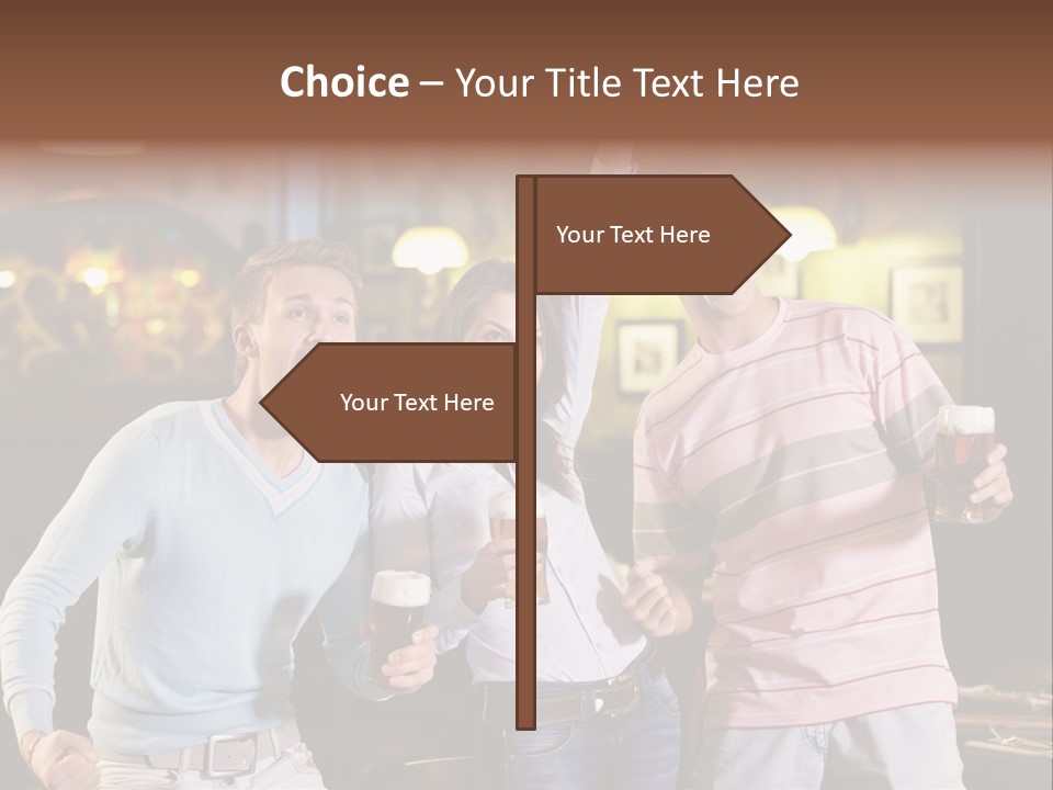 Group Restaurant Woman PowerPoint Template