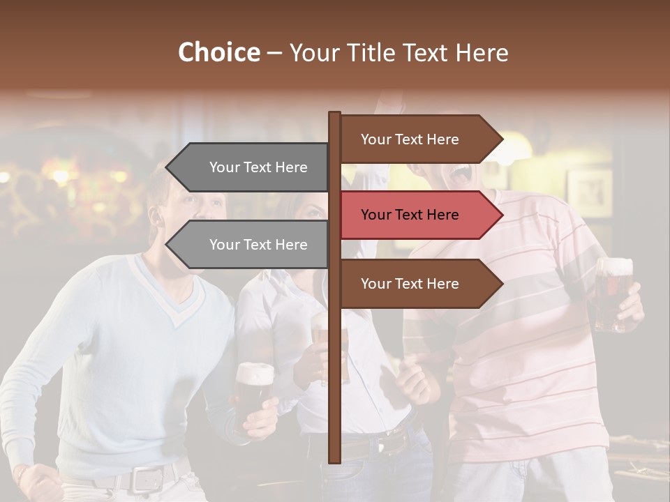 Group Restaurant Woman PowerPoint Template