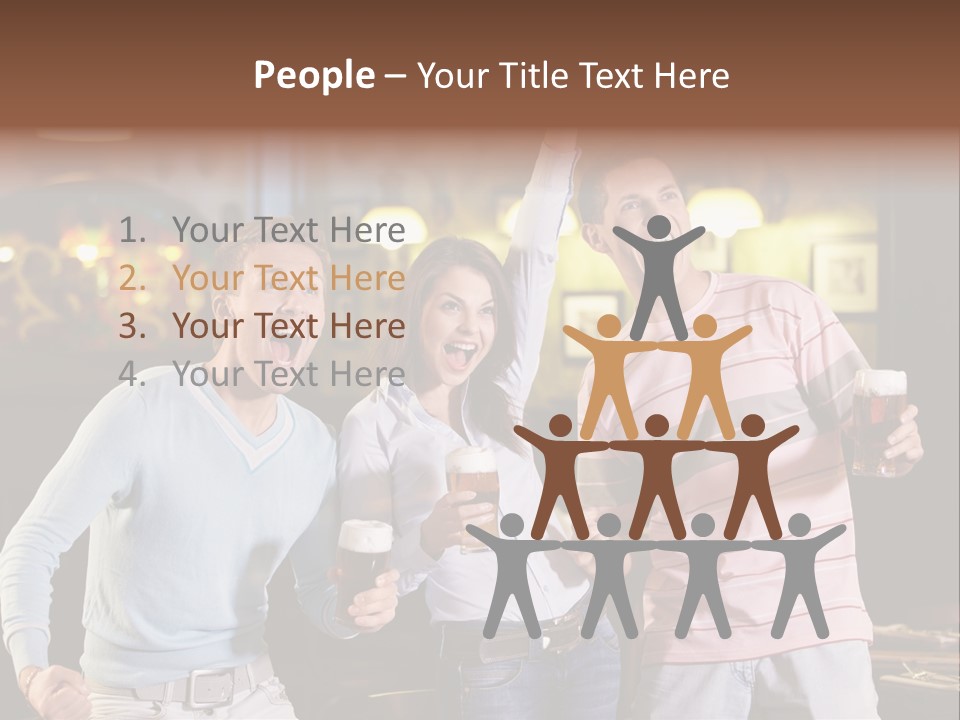 Group Restaurant Woman PowerPoint Template
