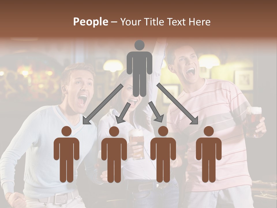 Group Restaurant Woman PowerPoint Template