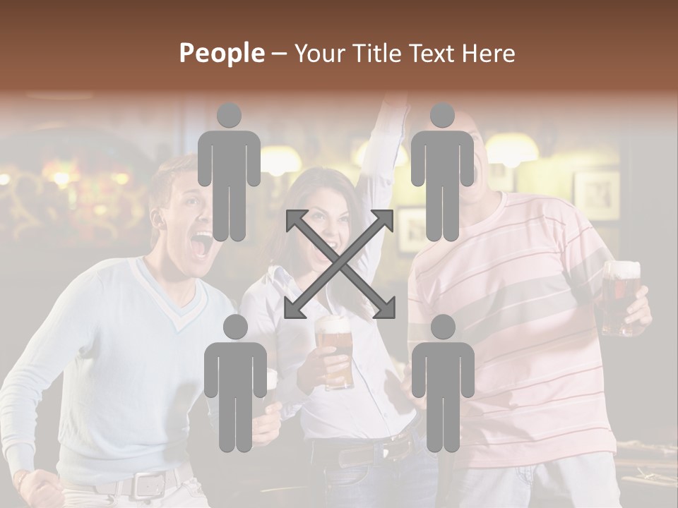 Group Restaurant Woman PowerPoint Template