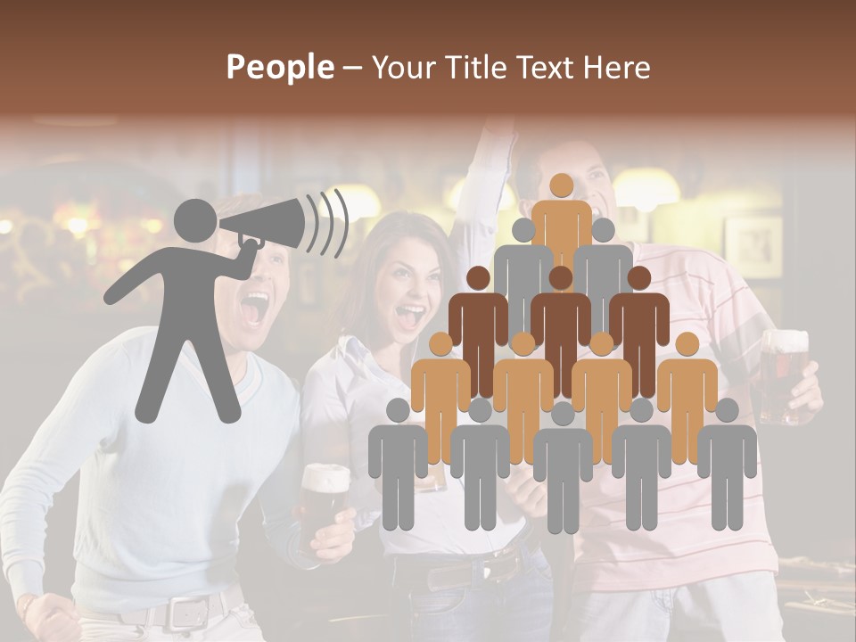 Group Restaurant Woman PowerPoint Template