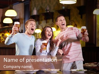 Competitive Expression Caucasian PowerPoint Template