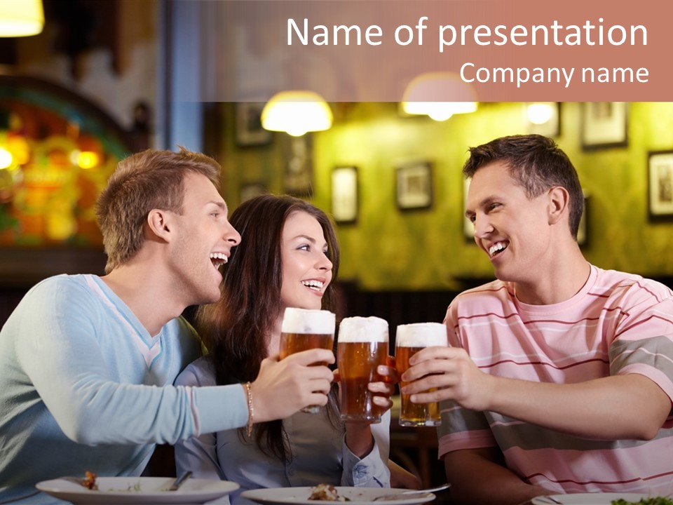 Foam Pub Drink PowerPoint Template