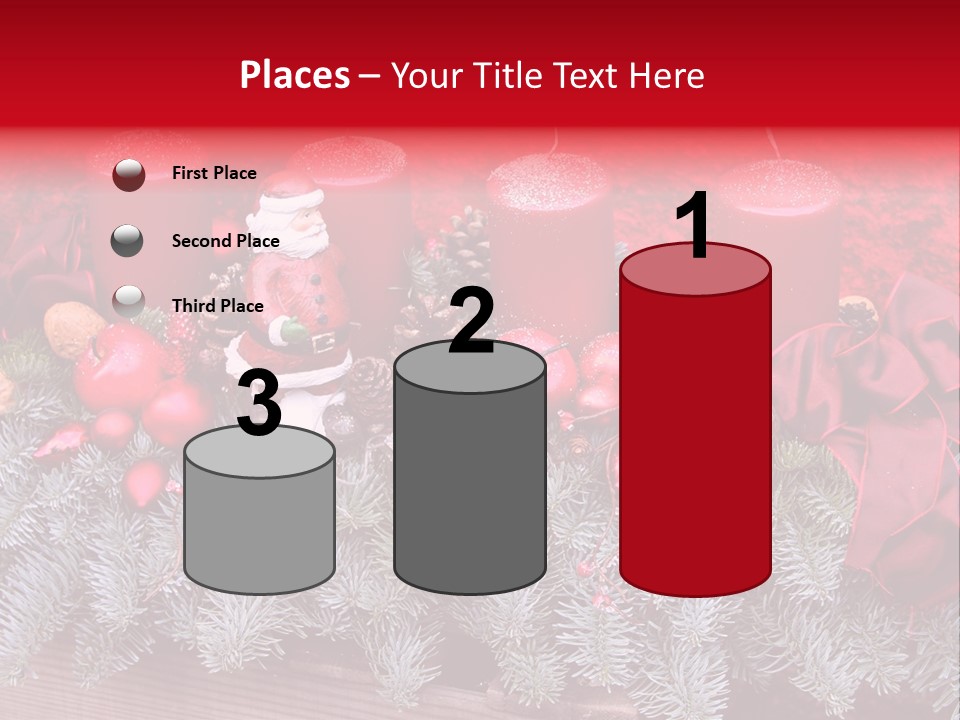 Christmastide Nicholas Candle PowerPoint Template