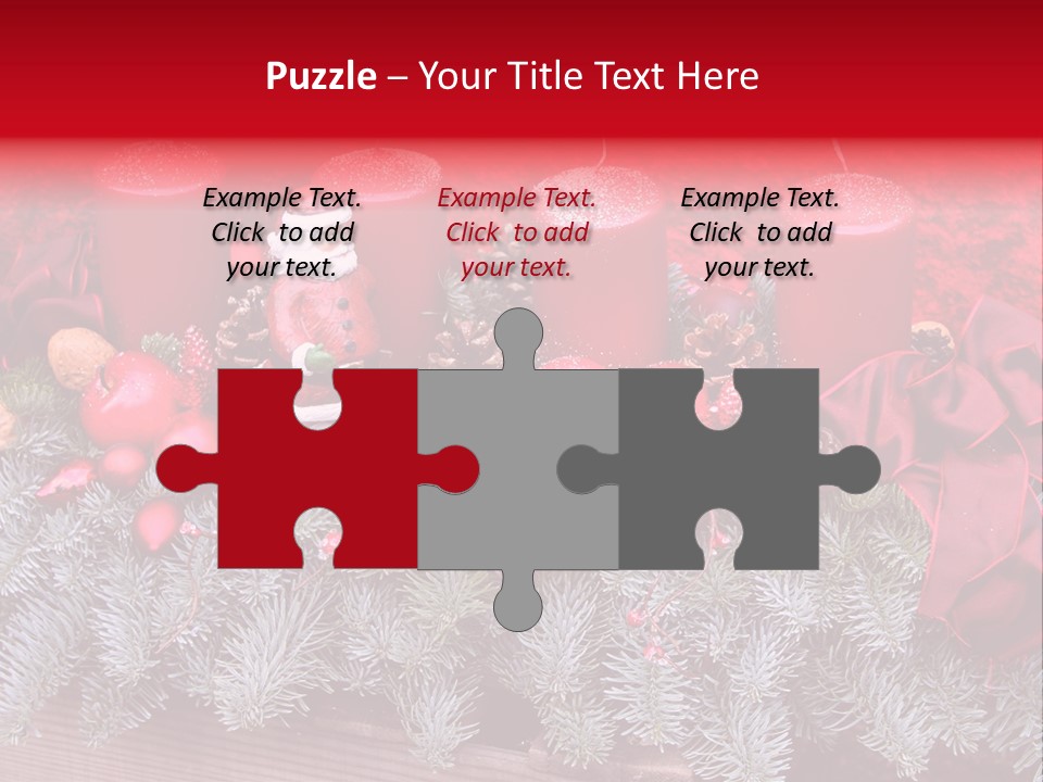 Christmastide Nicholas Candle PowerPoint Template