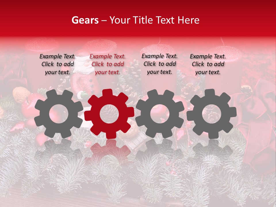Christmastide Nicholas Candle PowerPoint Template