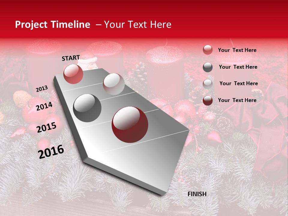 Christmastide Nicholas Candle PowerPoint Template