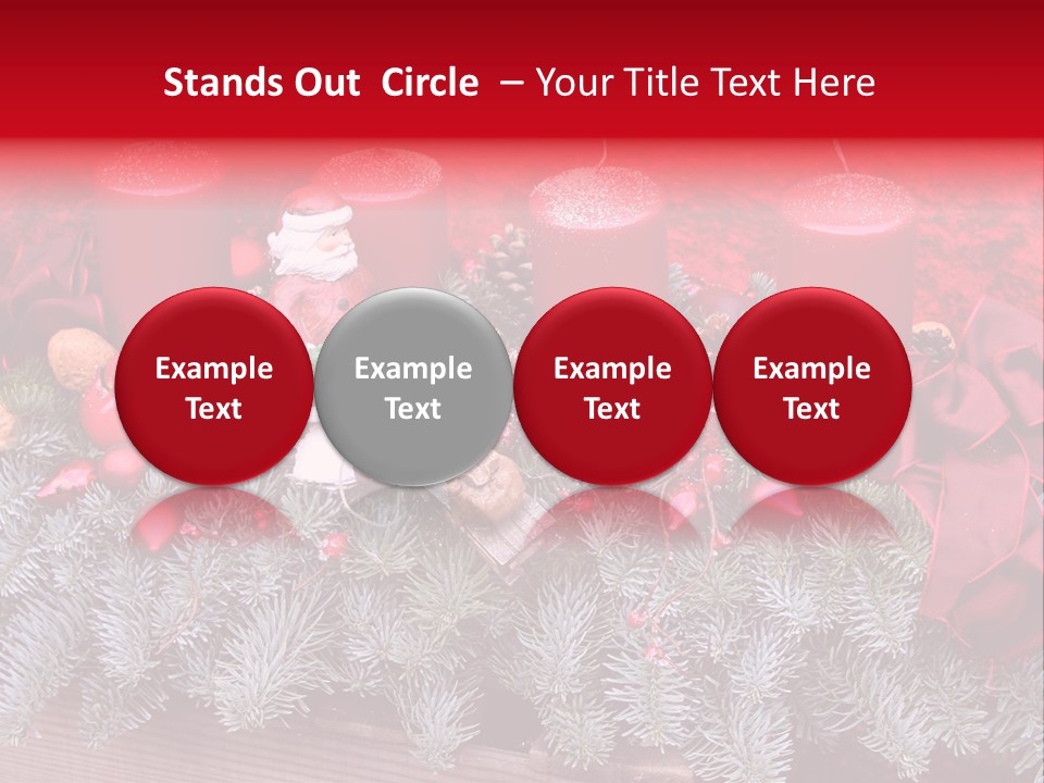 Christmastide Nicholas Candle PowerPoint Template