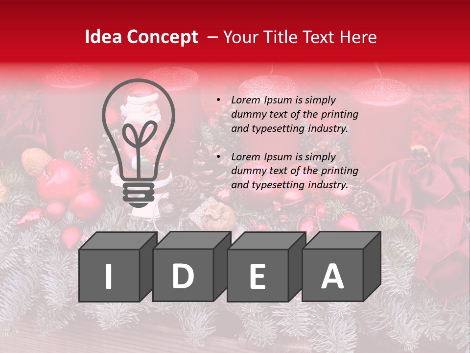 Christmastide Nicholas Candle PowerPoint Template