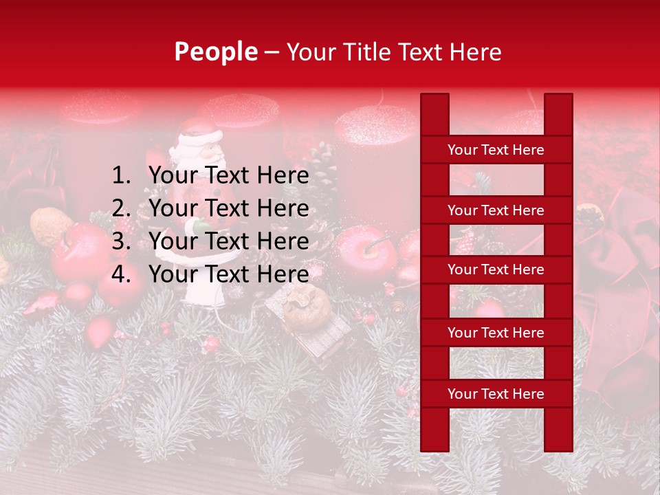 Christmastide Nicholas Candle PowerPoint Template