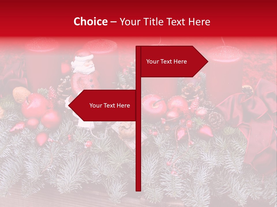 Christmastide Nicholas Candle PowerPoint Template